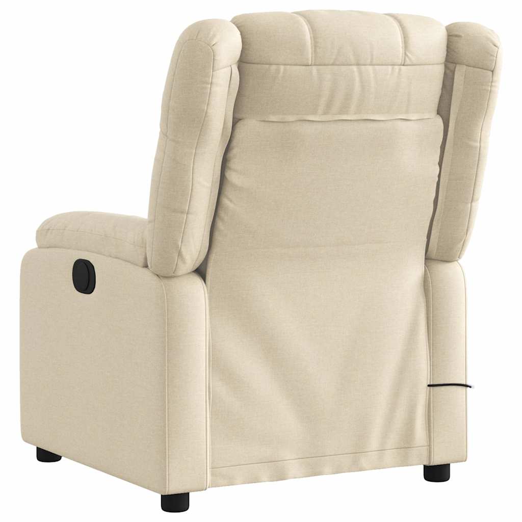 Massagestoel met crèmekleurige stof is nu te koop bij PeponiXL, paradijselijk wonen!