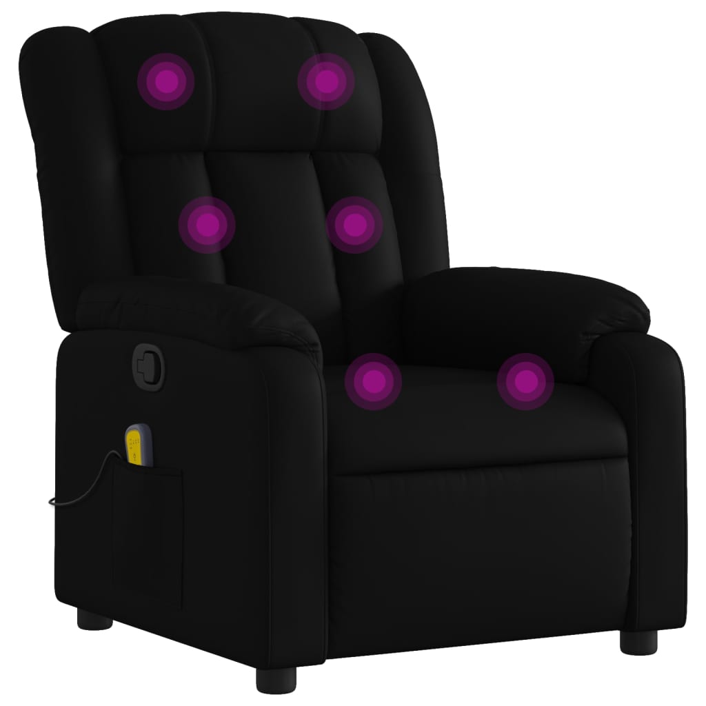 Massagestoel van zwart kunstleer is nu te koop bij PeponiXL, paradijselijk wonen!