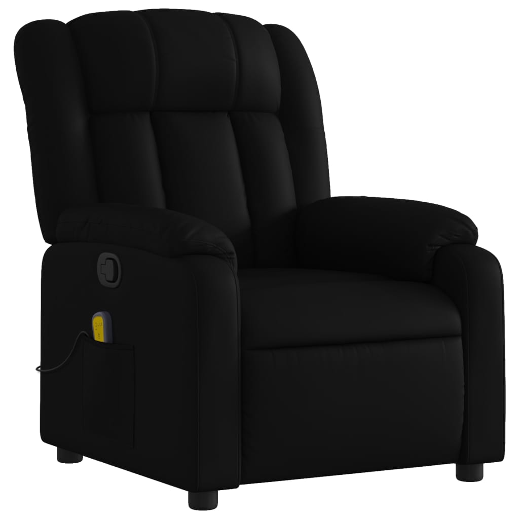 Massagestoel van zwart kunstleer is nu te koop bij PeponiXL, paradijselijk wonen!