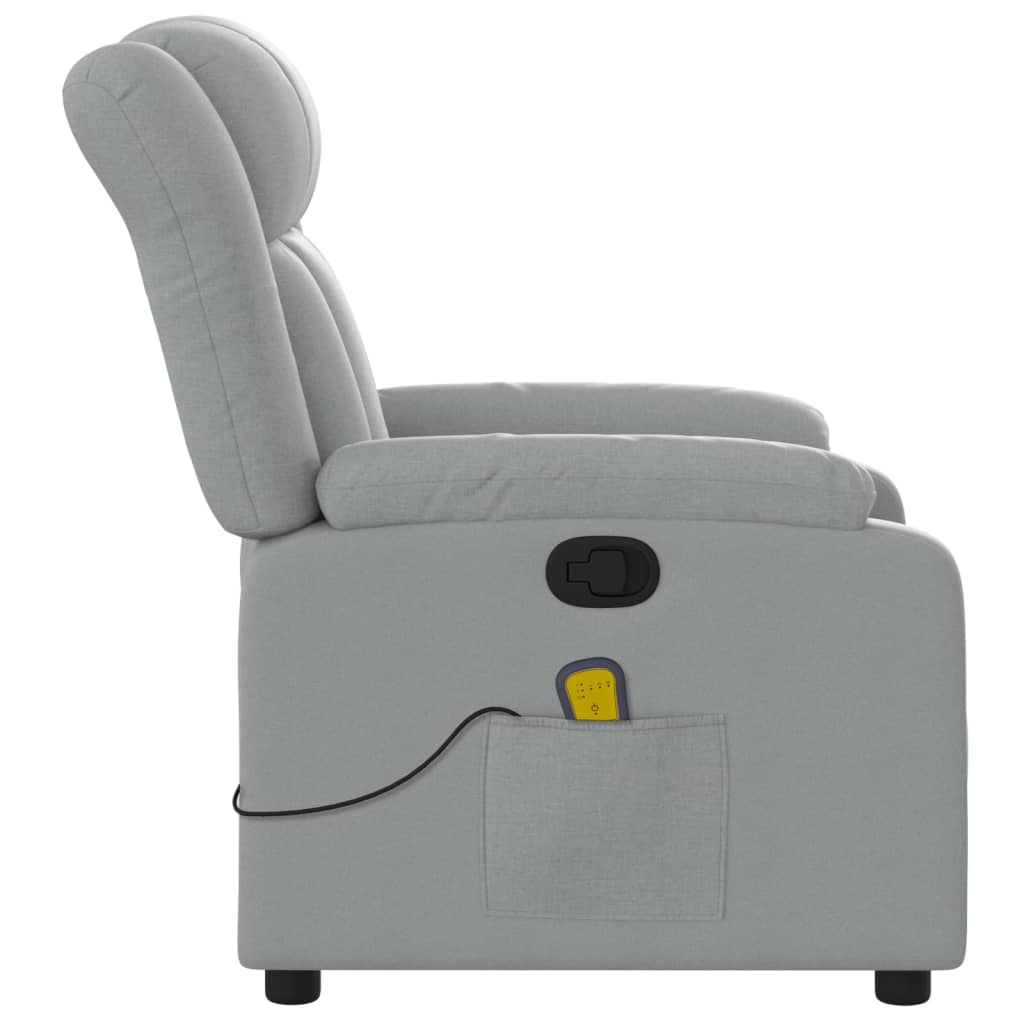 Massagestoel met lichtgrijze stof is nu te koop bij PeponiXL, paradijselijk wonen!