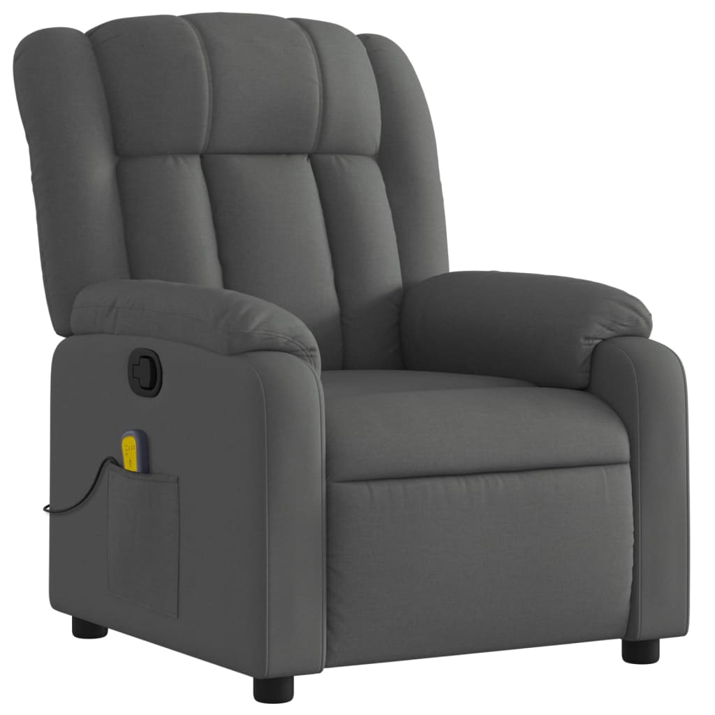Massagestoel in donkergrijze stof is nu te koop bij PeponiXL, paradijselijk wonen!