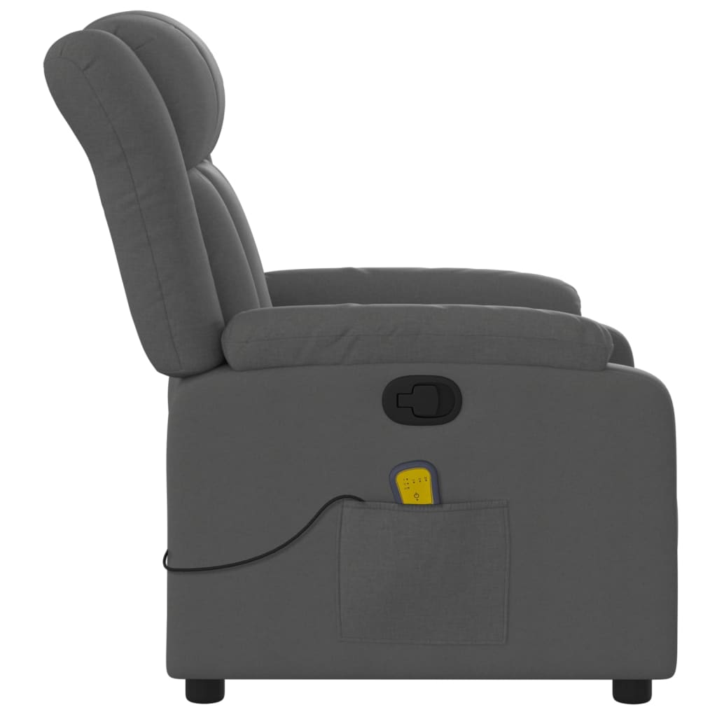 Massagestoel in donkergrijze stof is nu te koop bij PeponiXL, paradijselijk wonen!