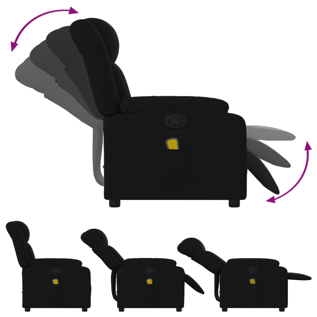 Massagestoel met zwarte stof is nu te koop bij PeponiXL, paradijselijk wonen!