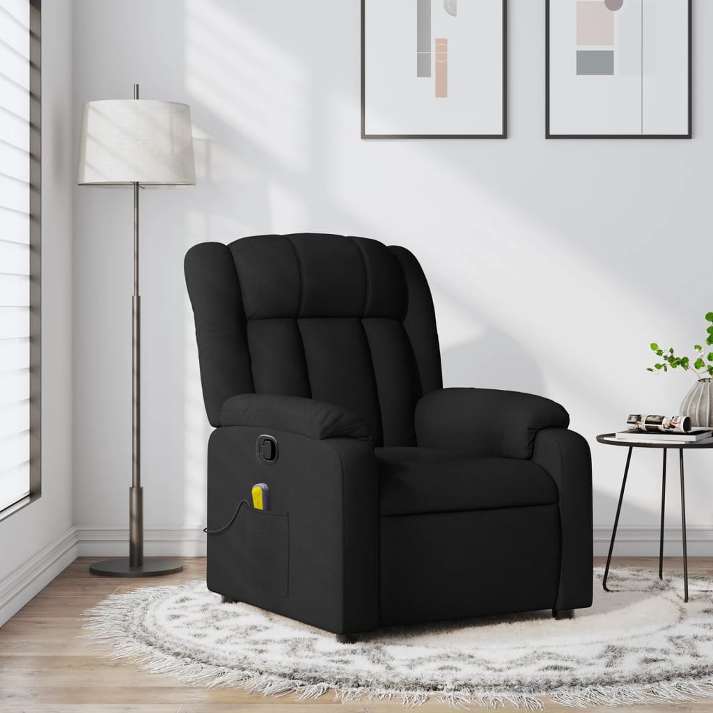 Massagestoel met zwarte stof is nu te koop bij PeponiXL, paradijselijk wonen!