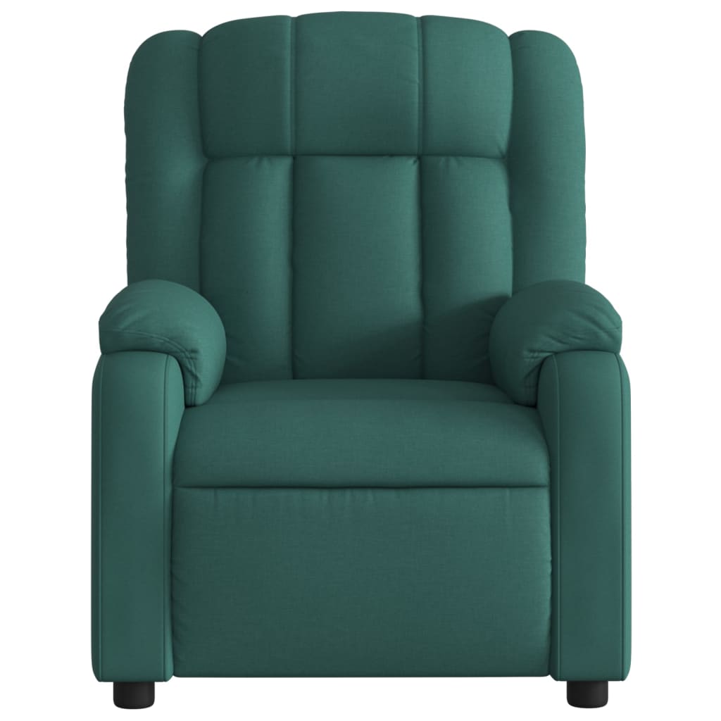 Massagestoel met donkergroene stof is nu te koop bij PeponiXL, paradijselijk wonen!