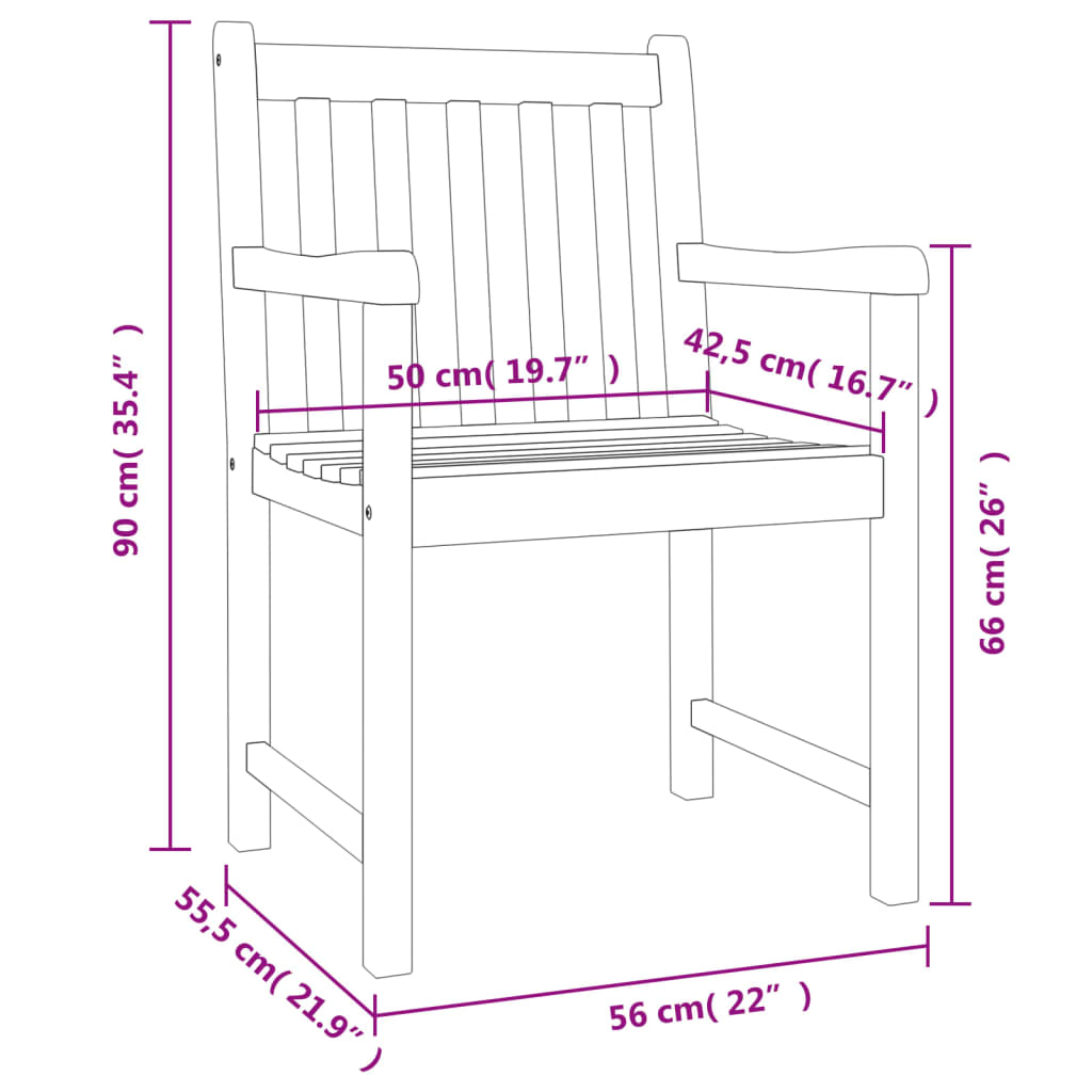 7-delige Tuinset massief acaciahout is nu te koop bij PeponiXL, paradijselijk wonen!