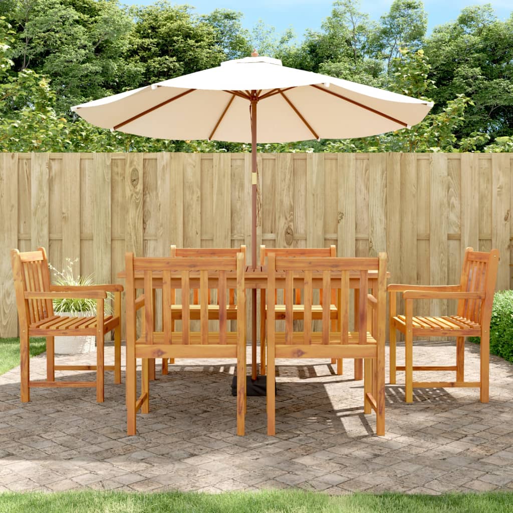 7-delige Tuinset massief acaciahout is nu te koop bij PeponiXL, paradijselijk wonen!
