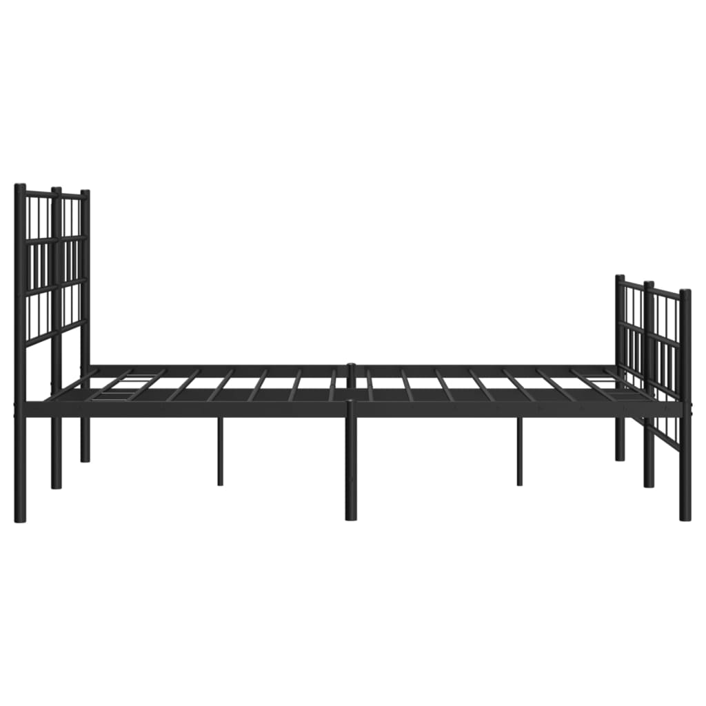 Bedframe met hoofd- en voeteneinde metaal zwart 120x200 cm is nu te koop bij PeponiXL, paradijselijk wonen!