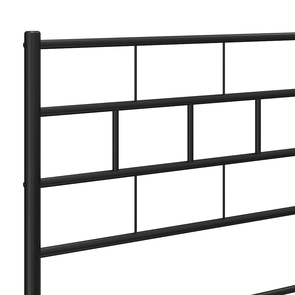 Bedframe met hoofd- en voeteneinde metaal zwart 183x213 cm is nu te koop bij PeponiXL, paradijselijk wonen!