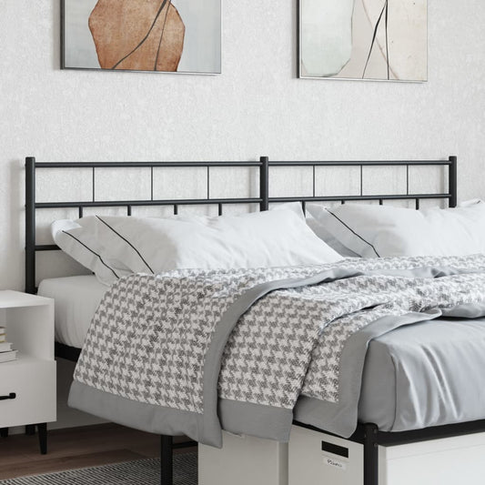 Vervangend hoofdbord 193 cm metaal zwart is nu te koop bij PeponiXL, paradijselijk wonen!