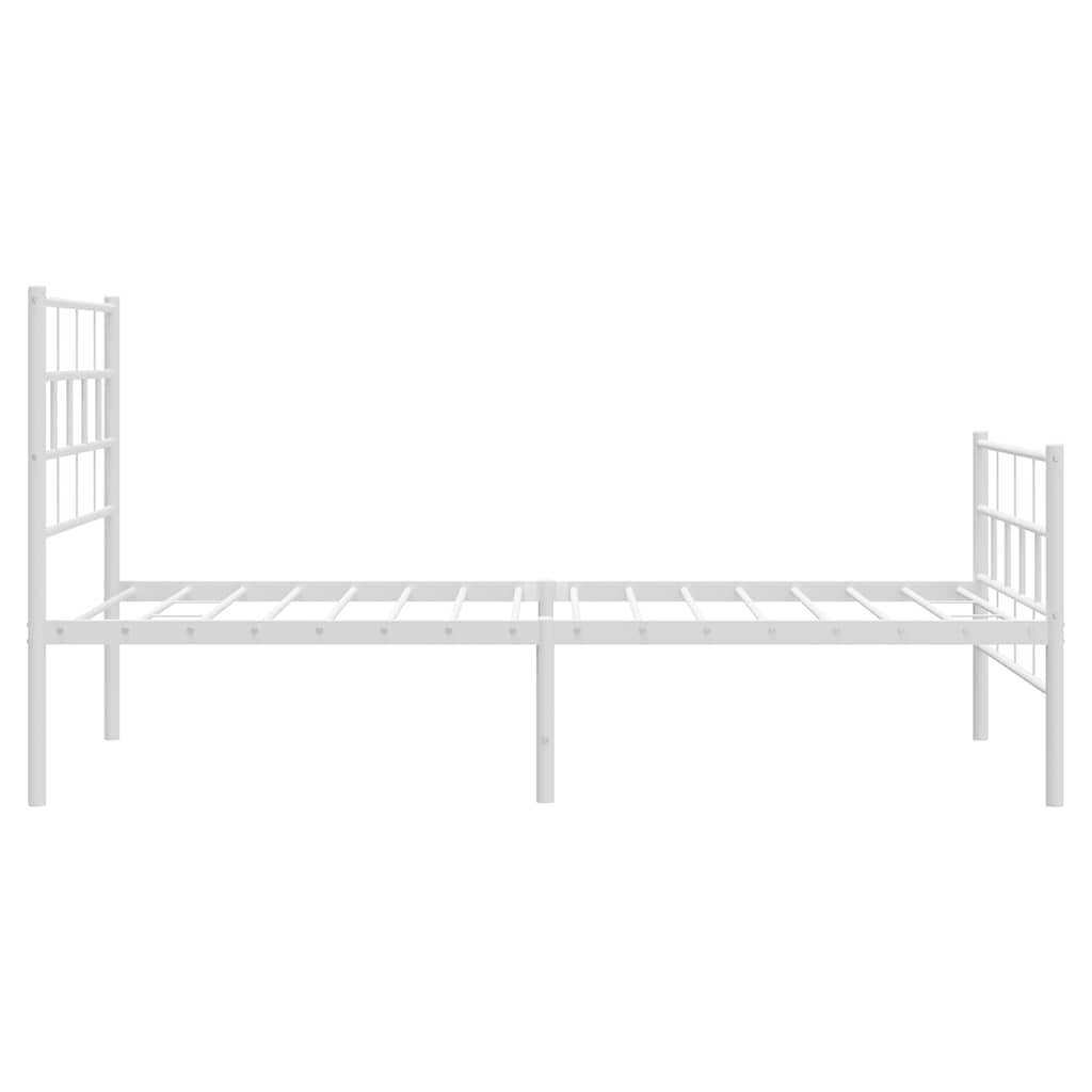 Bedframe met hoofd- en voeteneinde metaal wit 100x190 cm is nu te koop bij PeponiXL, paradijselijk wonen!