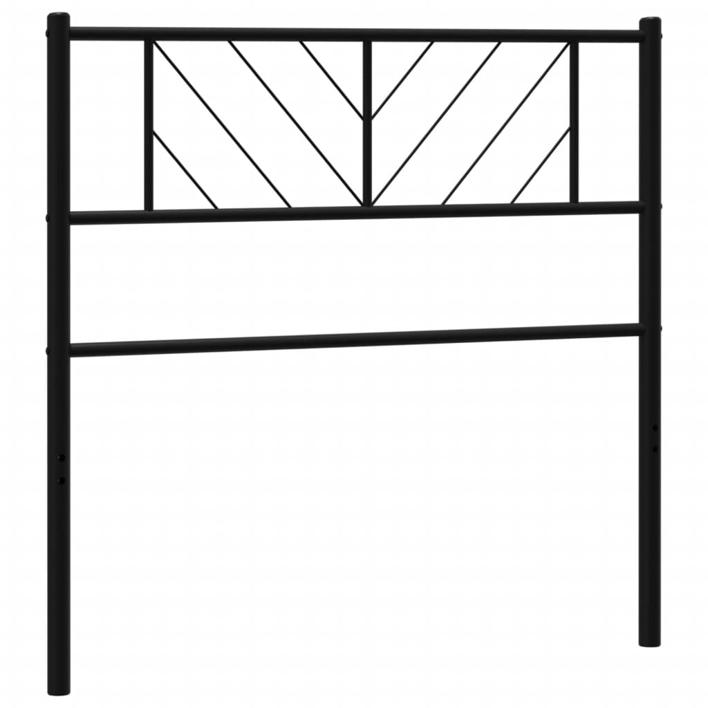 Vervangend hoofdbord 75 cm metaal zwart is nu te koop bij PeponiXL, paradijselijk wonen!