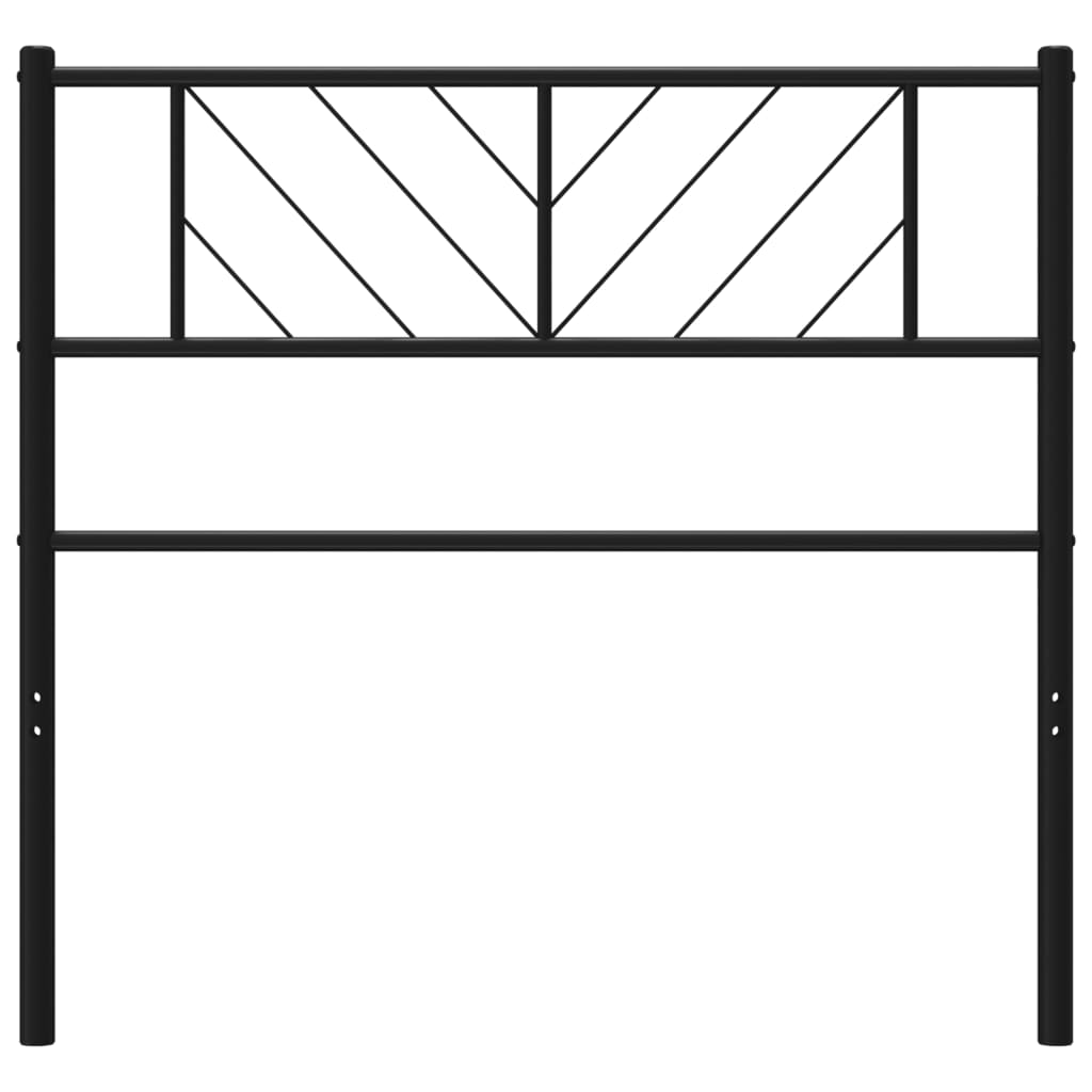 Vervangend hoofdbord 75 cm metaal zwart is nu te koop bij PeponiXL, paradijselijk wonen!