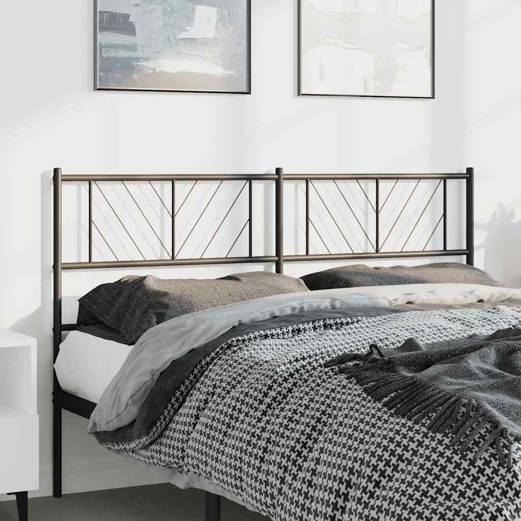 Vervangend hoofdbord 150 cm metaal zwart is nu te koop bij PeponiXL, paradijselijk wonen!