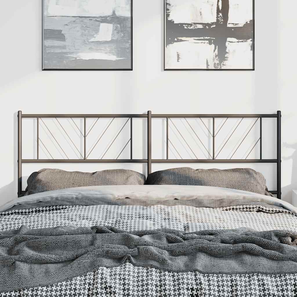 Vervangend hoofdbord 150 cm metaal zwart is nu te koop bij PeponiXL, paradijselijk wonen!