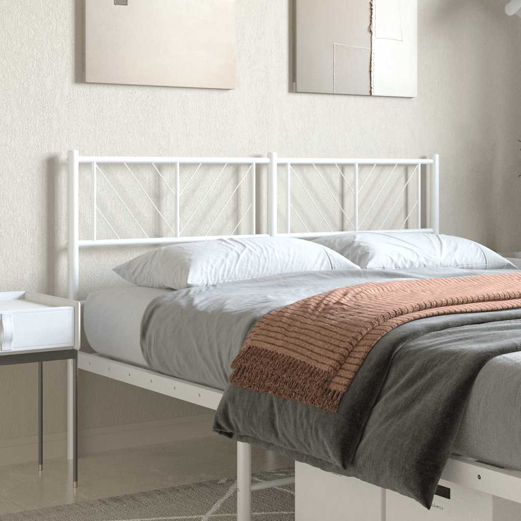 Vervangend hoofdbord 120 cm metaal wit is nu te koop bij PeponiXL, paradijselijk wonen!