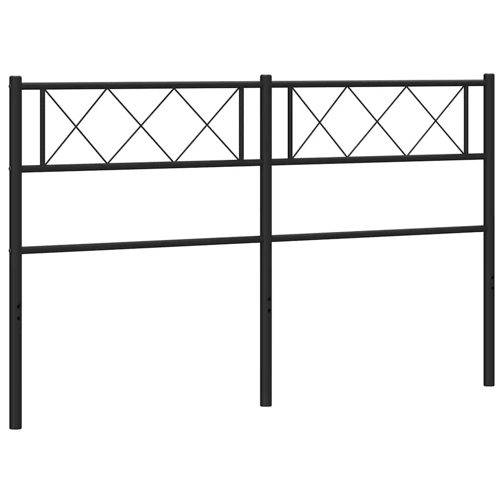 Vervangend hoofdbord 150 cm metaal zwart is nu te koop bij PeponiXL, paradijselijk wonen!