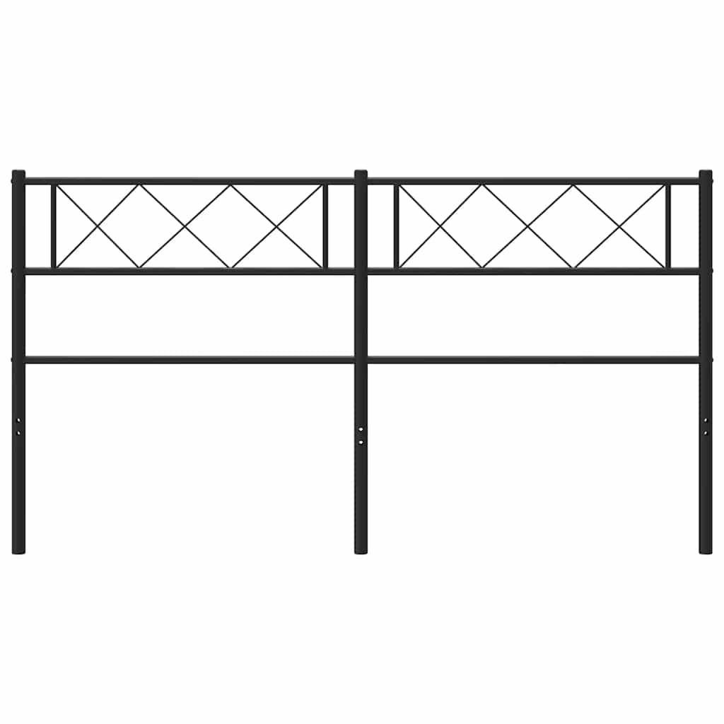 Vervangend hoofdbord 150 cm metaal zwart is nu te koop bij PeponiXL, paradijselijk wonen!