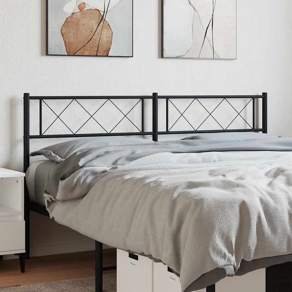 Vervangend hoofdbord 150 cm metaal zwart is nu te koop bij PeponiXL, paradijselijk wonen!