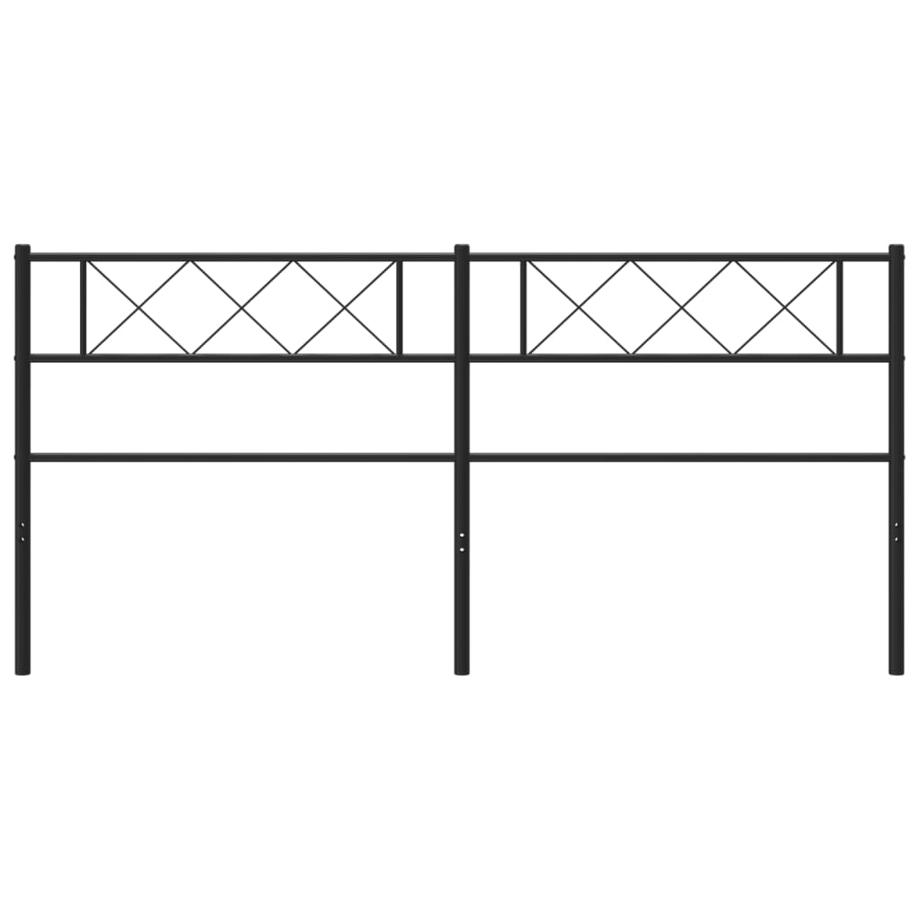 Vervangend hoofdbord 160 cm metaal zwart is nu te koop bij PeponiXL, paradijselijk wonen!