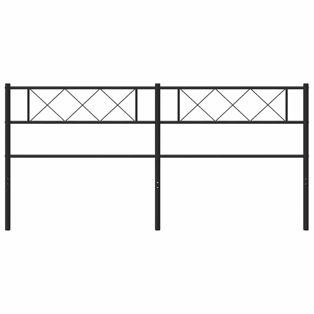 Vervangend hoofdbord 193 cm metaal zwart is nu te koop bij PeponiXL, paradijselijk wonen!