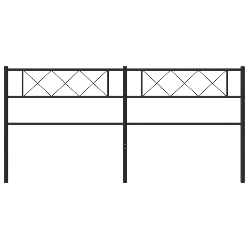Vervangend hoofdbord 200 cm metaal zwart is nu te koop bij PeponiXL, paradijselijk wonen!