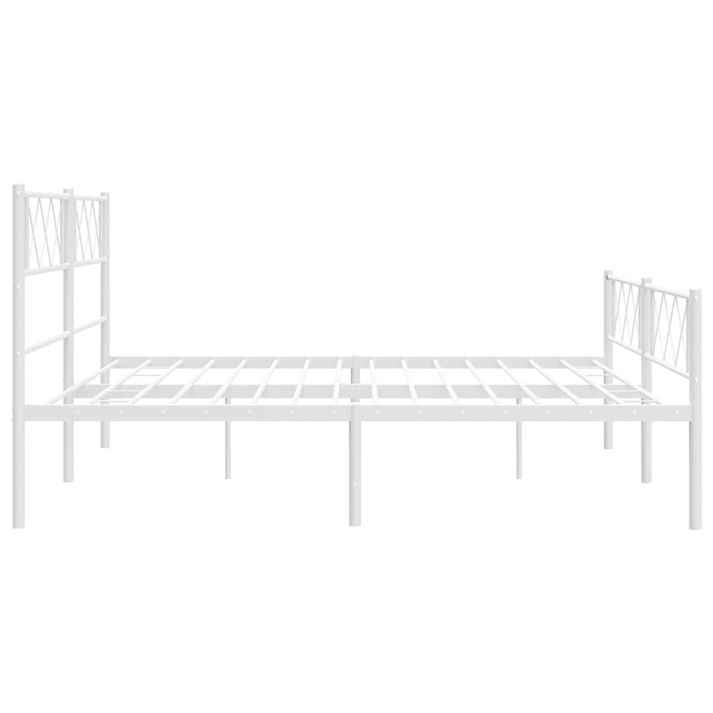 Bedframe met hoofd- en voeteneinde metaal wit 183x213 cm is nu te koop bij PeponiXL, paradijselijk wonen!