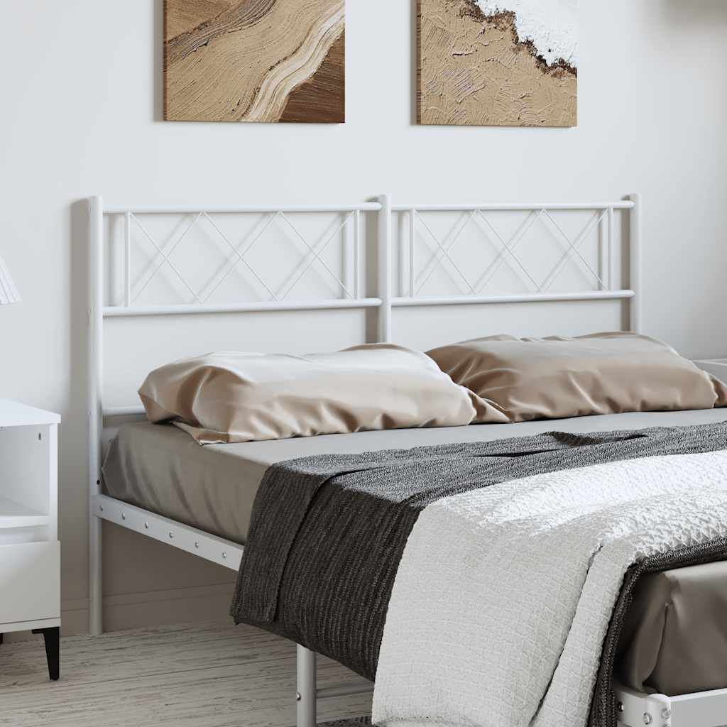 Vervangend hoofdbord 135 cm metaal wit is nu te koop bij PeponiXL, paradijselijk wonen!