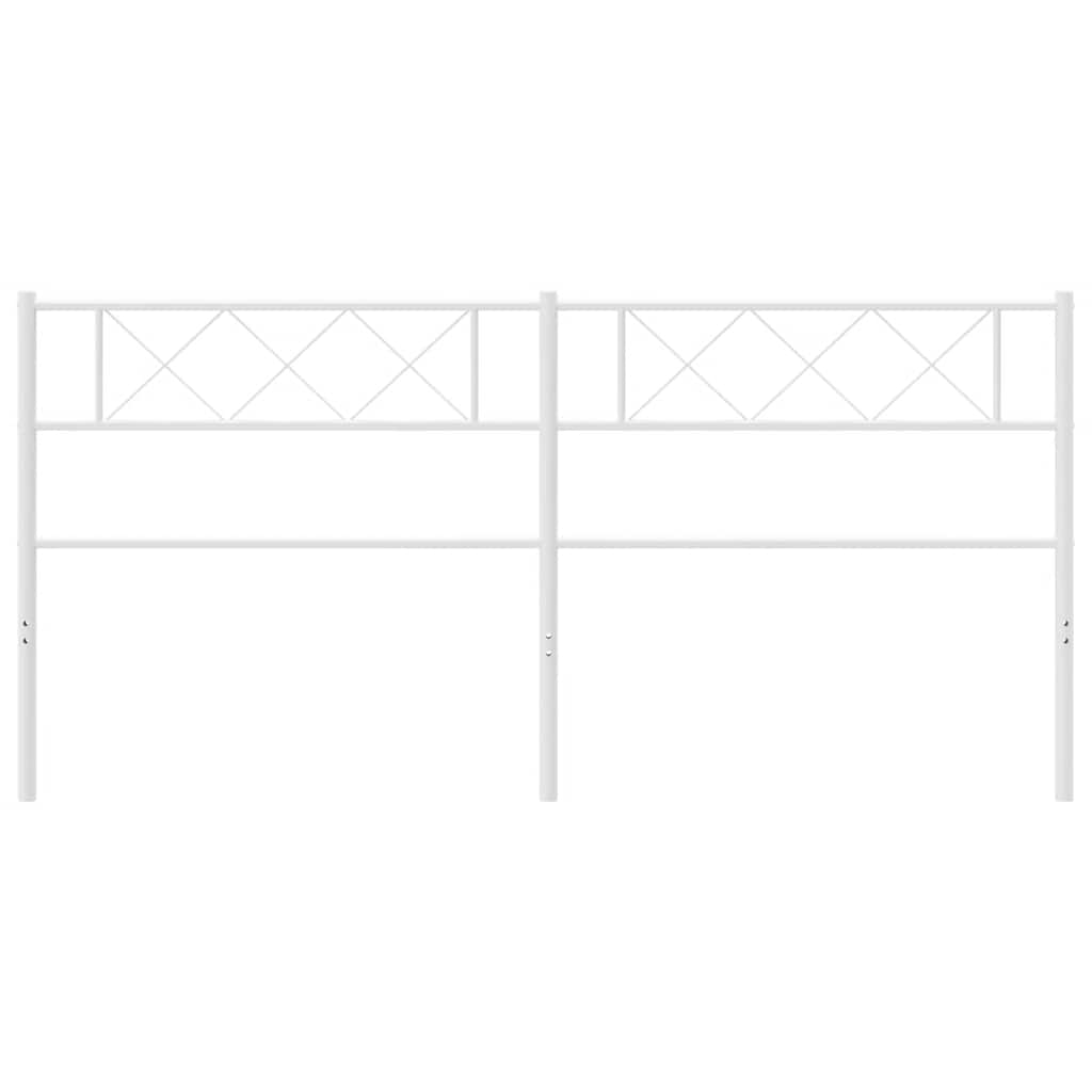 Vervangend hoofdbord 193 cm metaal wit is nu te koop bij PeponiXL, paradijselijk wonen!