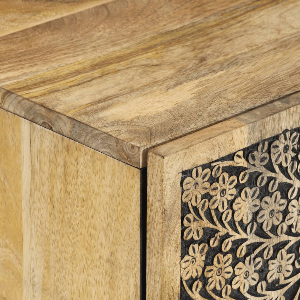 2-delige Badkamermeubelset massief mangohout is nu te koop bij PeponiXL, paradijselijk wonen!