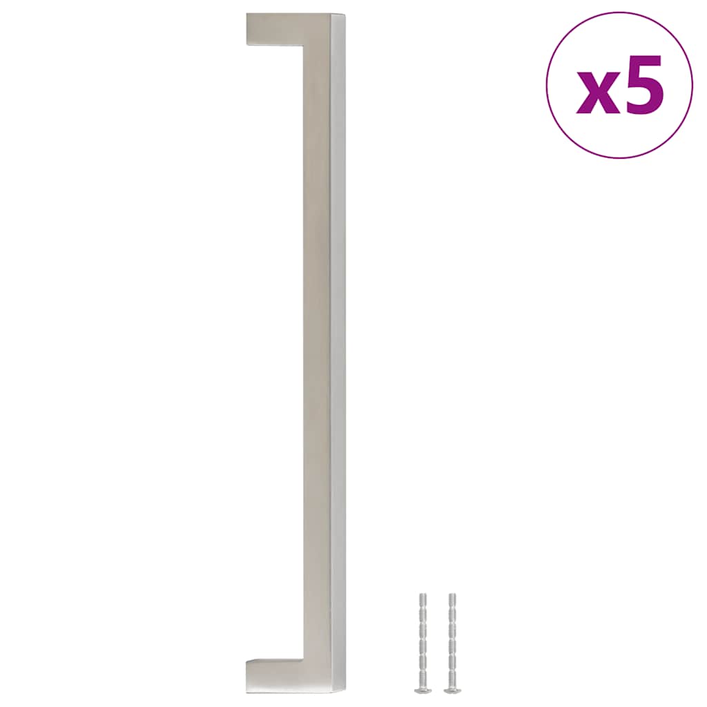 Handvatten 5 st 224 mm roestvrij staal zilverkleurig is nu te koop bij PeponiXL, paradijselijk wonen!