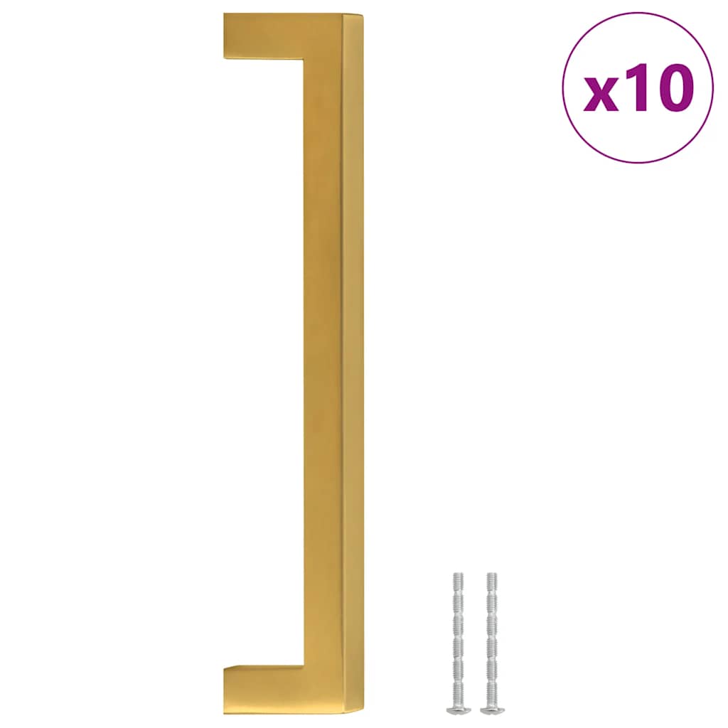 Handvatten 10 st 160 mm roestvrij staal goudkleurig is nu te koop bij PeponiXL, paradijselijk wonen!