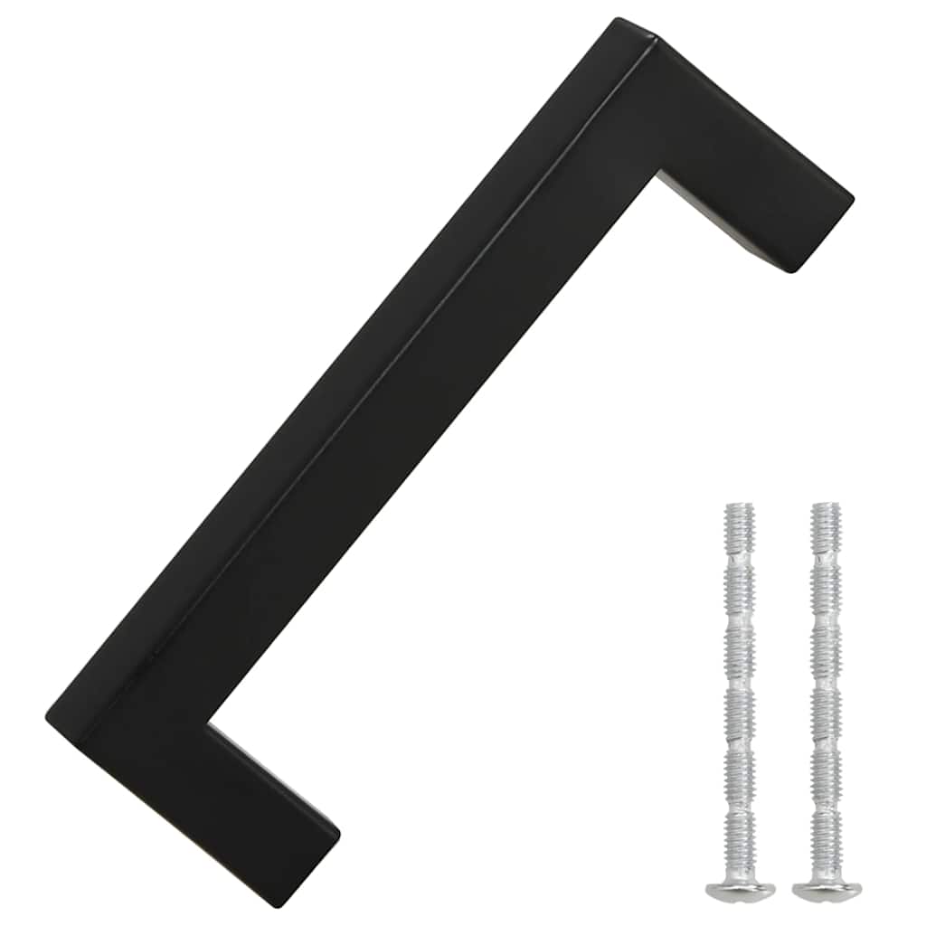 Handvatten 10 st 96 mm roestvrij staal zwart is nu te koop bij PeponiXL, paradijselijk wonen!