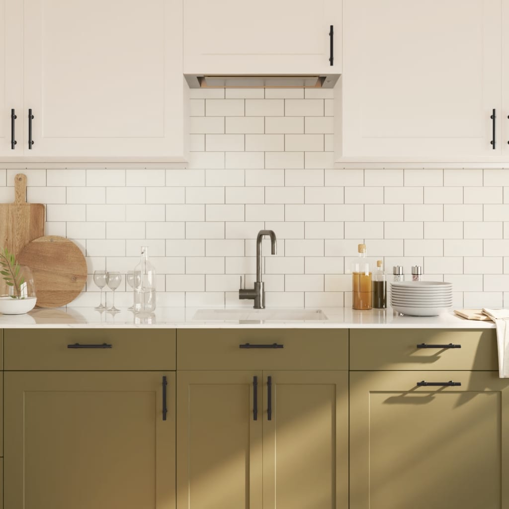 Handvatten 10 st 96 mm roestvrij staal zwart is nu te koop bij PeponiXL, paradijselijk wonen!