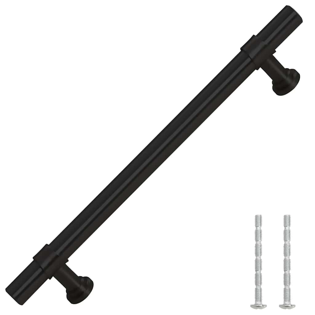 Handvatten 10 st 128 mm roestvrij staal zwart is nu te koop bij PeponiXL, paradijselijk wonen!