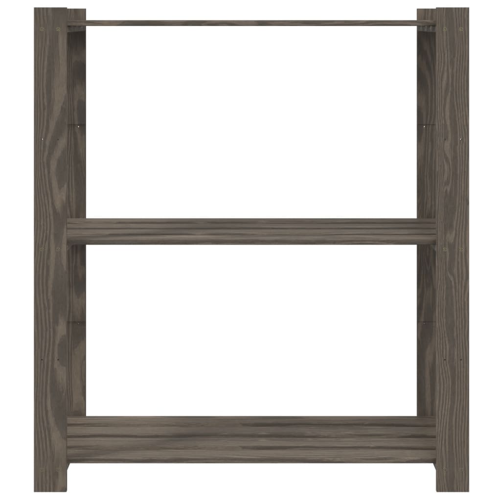 Opbergrek 3-laags 80x38x90 cm massief grenenhout grijs is nu te koop bij PeponiXL, paradijselijk wonen!