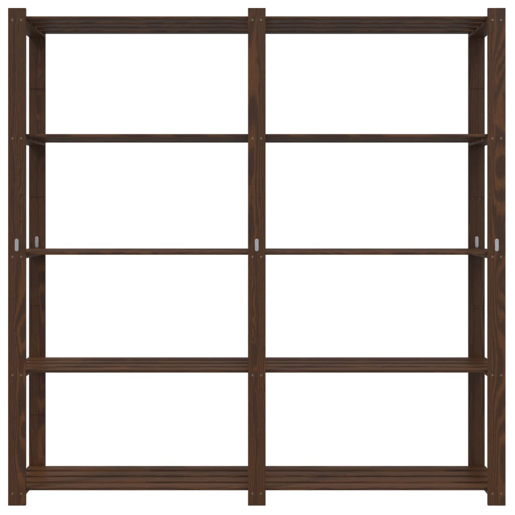 Opbergrek 5-laags 170x38x170 cm massief grenenhout bruin is nu te koop bij PeponiXL, paradijselijk wonen!
