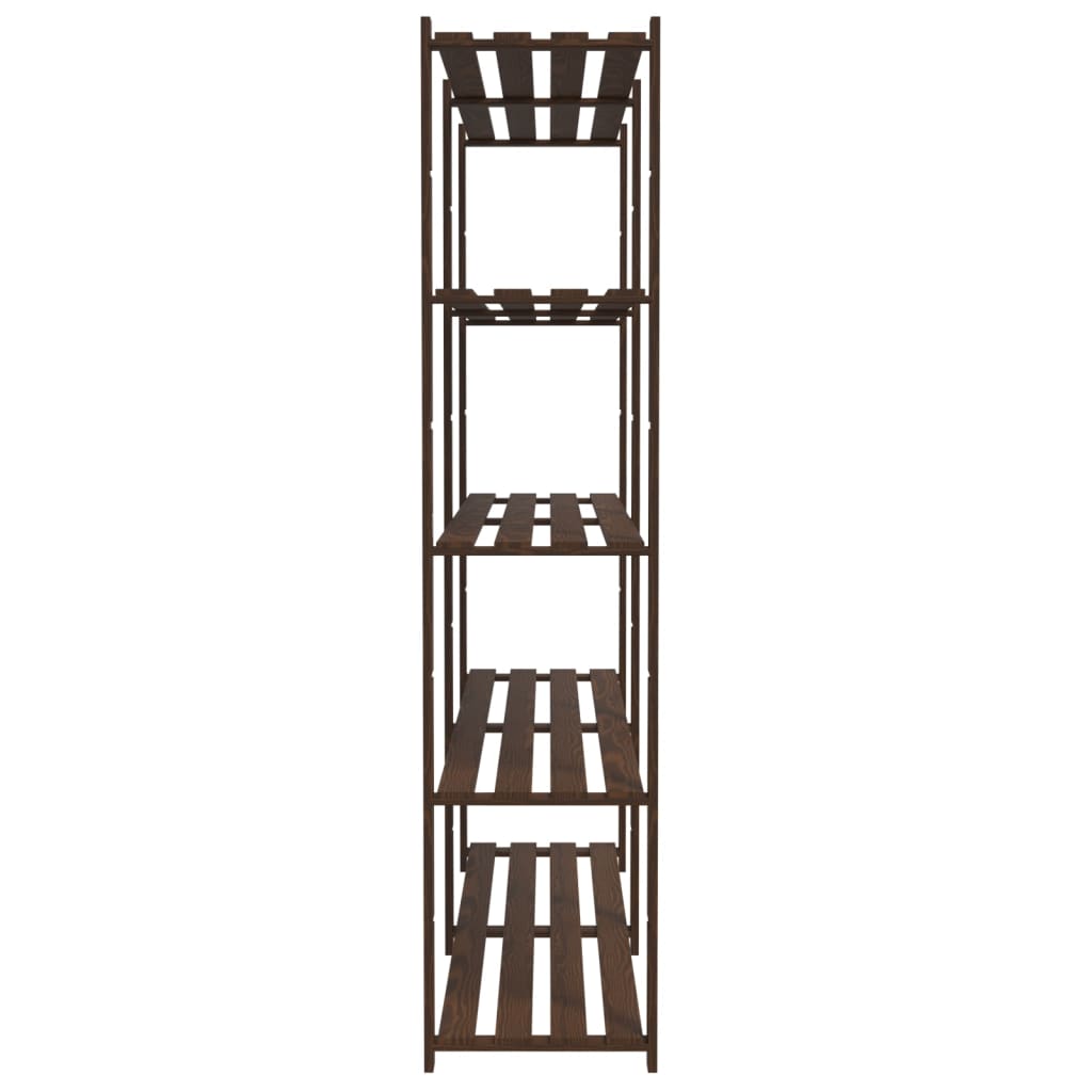 Opbergrek 5-laags 170x38x170 cm massief grenenhout bruin is nu te koop bij PeponiXL, paradijselijk wonen!