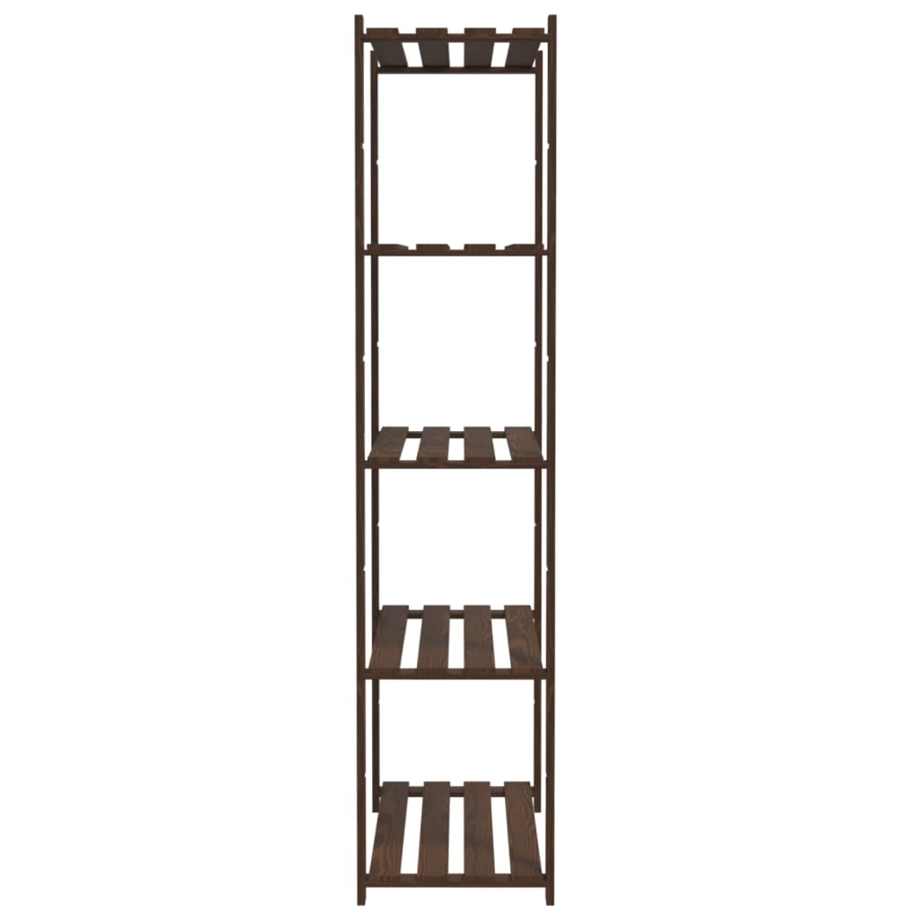 Opbergrek 5-laags 80x38x170 cm massief grenenhout bruin is nu te koop bij PeponiXL, paradijselijk wonen!