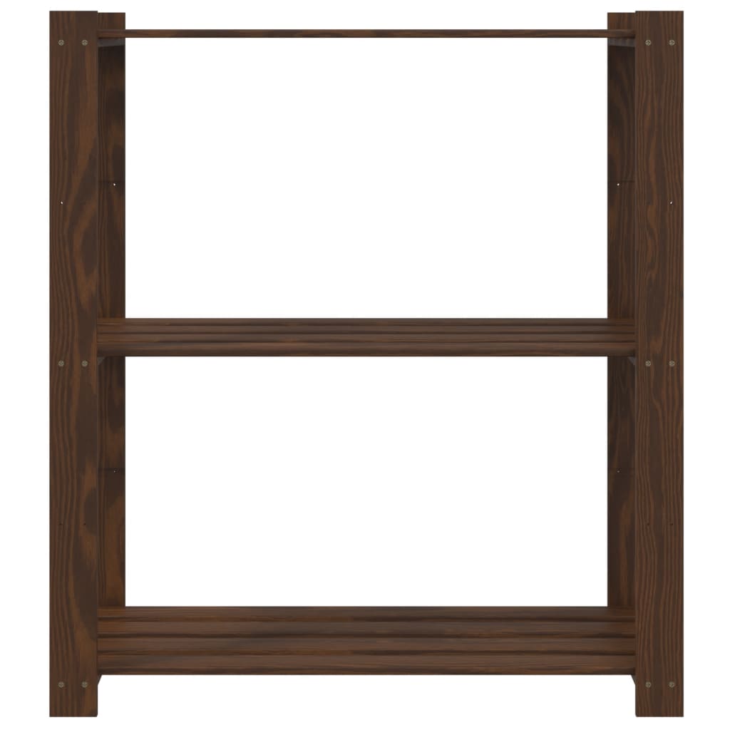 Opbergrek 3-laags 80x38x90 cm massief grenenhout bruin is nu te koop bij PeponiXL, paradijselijk wonen!