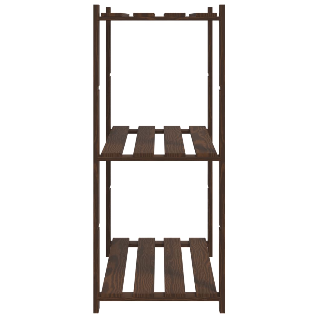 Opbergrek 3-laags 80x38x90 cm massief grenenhout bruin is nu te koop bij PeponiXL, paradijselijk wonen!