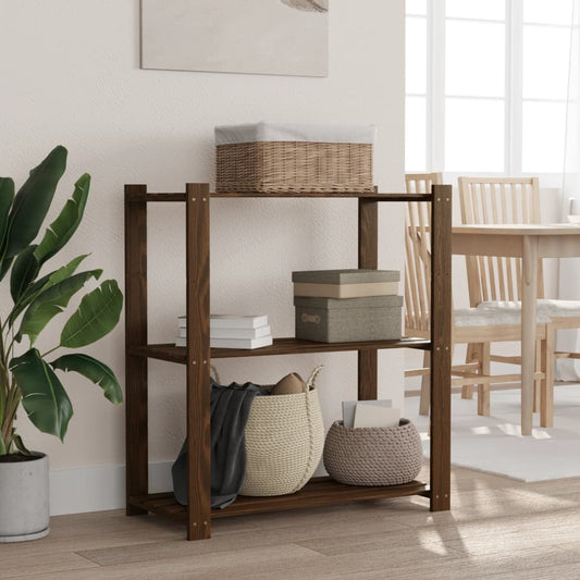 Opbergrek 3-laags 80x38x90 cm massief grenenhout bruin is nu te koop bij PeponiXL, paradijselijk wonen!