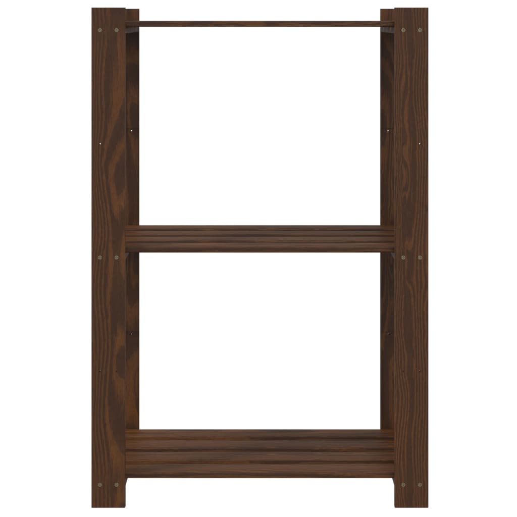 Opbergrek 3-laags 60x38x90 cm massief grenenhout bruin is nu te koop bij PeponiXL, paradijselijk wonen!