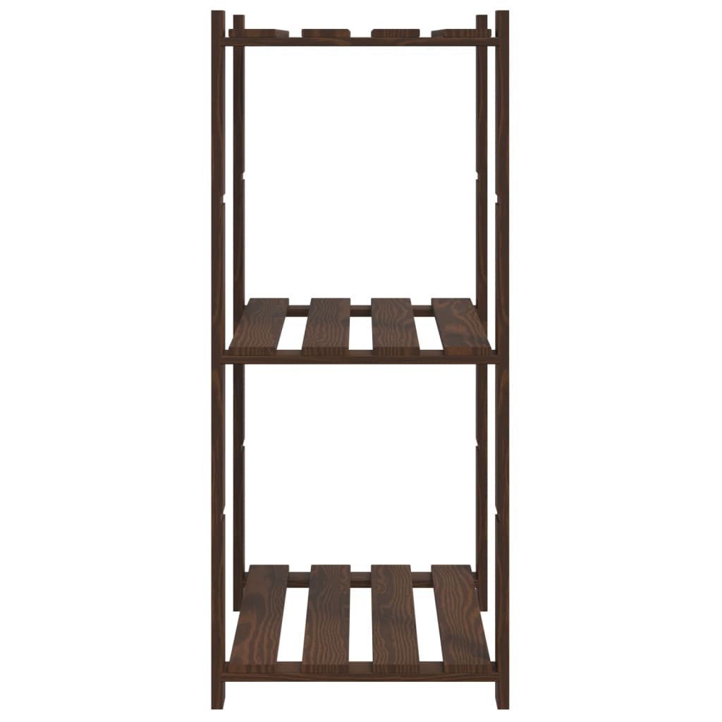 Opbergrek 3-laags 60x38x90 cm massief grenenhout bruin is nu te koop bij PeponiXL, paradijselijk wonen!