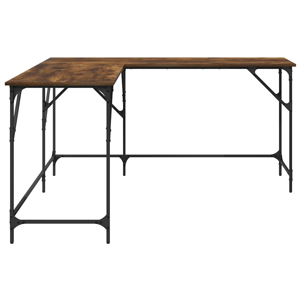 Bureau 149x149x75 cm bewerkt hout gerookt eikenkleurig is nu te koop bij PeponiXL, paradijselijk wonen!