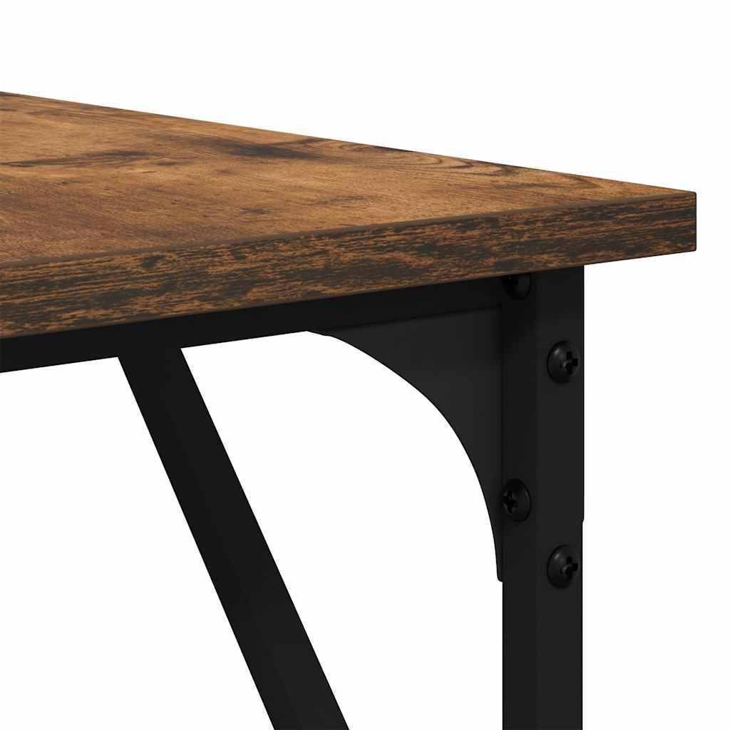 Bureau 149x149x75 cm bewerkt hout gerookt eikenkleurig is nu te koop bij PeponiXL, paradijselijk wonen!