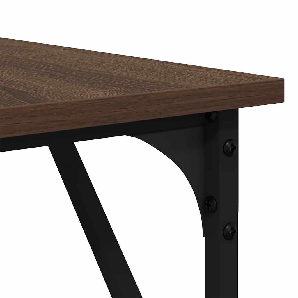 Bureau 149x149x75 cm bewerkt hout bruin eikenkleur is nu te koop bij PeponiXL, paradijselijk wonen!