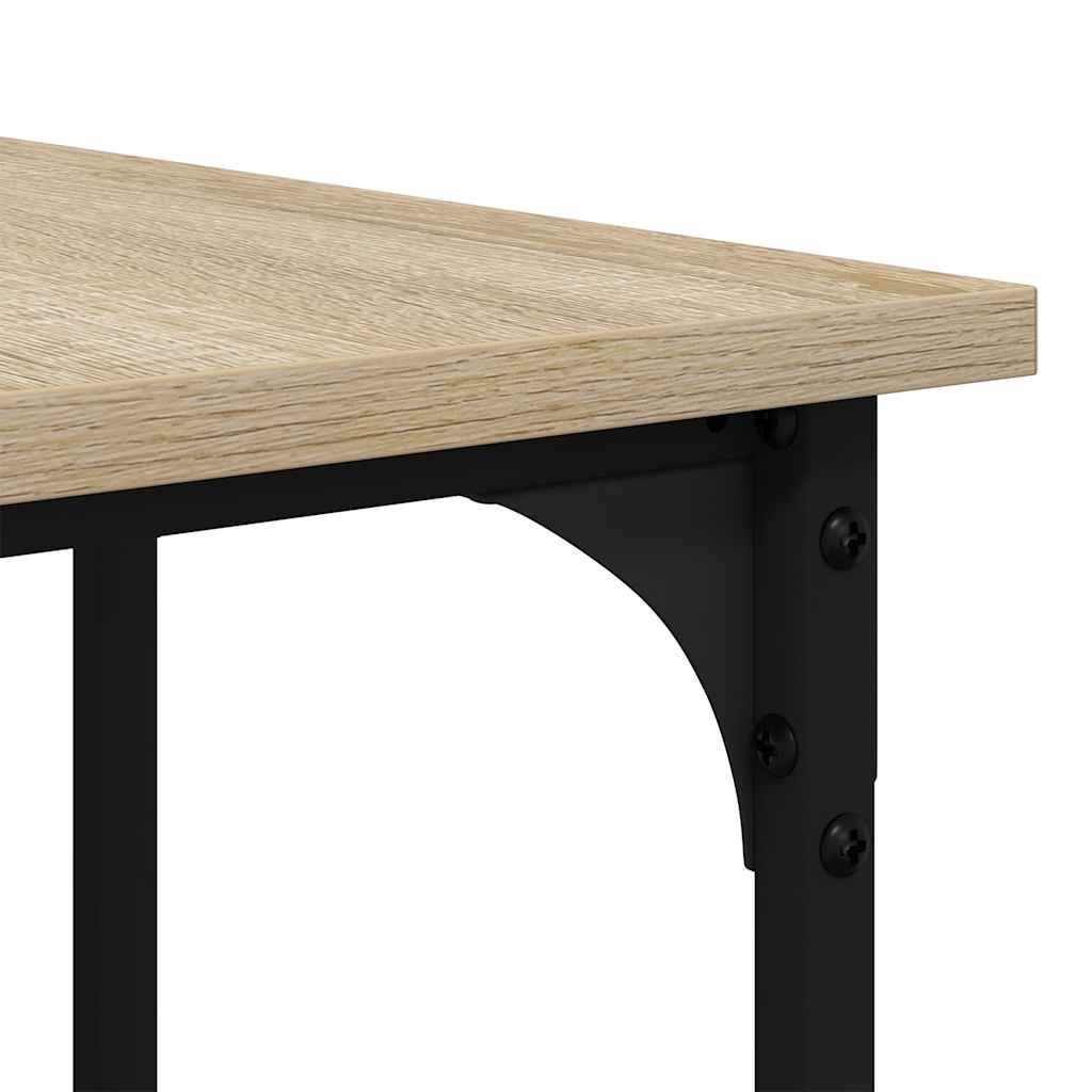 Bureau 139x139x75 cm bewerkt hout sonoma eikenkleurig is nu te koop bij PeponiXL, paradijselijk wonen!