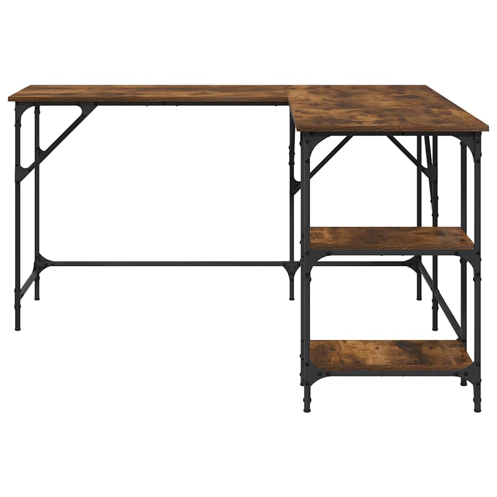 Bureau 139x139x75 cm bewerkt hout gerookt eikenkleurig is nu te koop bij PeponiXL, paradijselijk wonen!