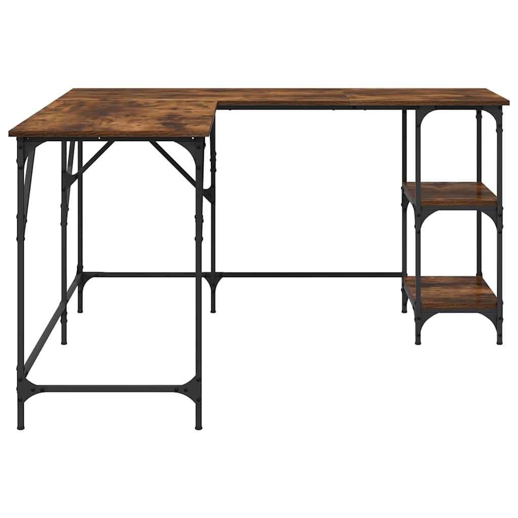 Bureau 139x139x75 cm bewerkt hout gerookt eikenkleurig is nu te koop bij PeponiXL, paradijselijk wonen!